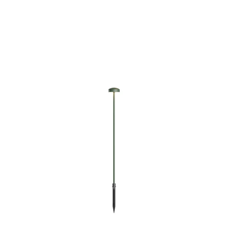 In-Ground Lights Spillo 90895 – REDO LED garden bollard with spike light in-ground in dark green, 3.5W, 2700K, IP65