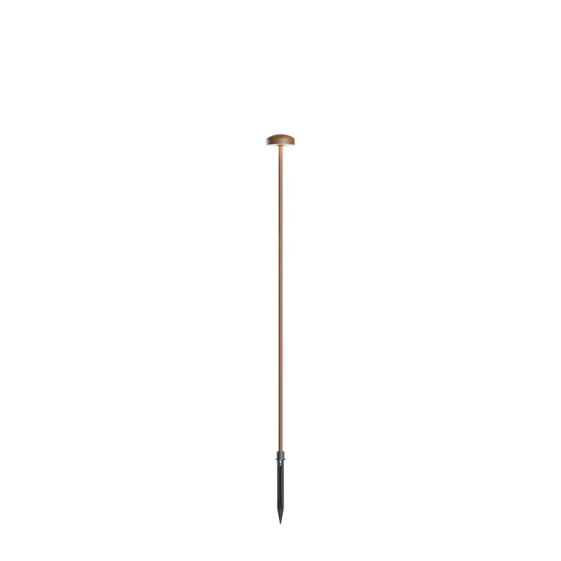 In-Ground Lights Spillo 90902 – REDO LED garden bollard with spike light in-ground in rust-brown, 3.5W, 2700K, IP65
