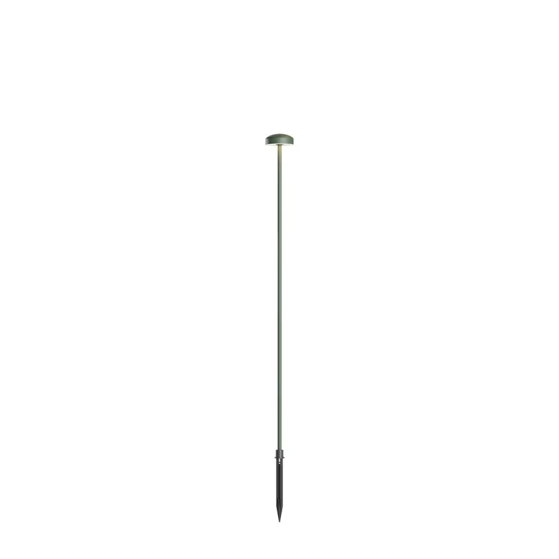 In-Ground Lights Spillo 90906 – REDO LED garden bollard with spike light in-ground in dark green, 3.5W, 3000K, IP65