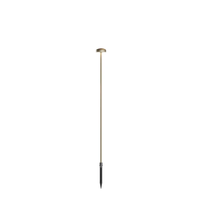 In-Ground Lights Spillo 90907 – REDO LED garden bollard with spike light in-ground in antique brass, 3.5W, 2700K, IP65