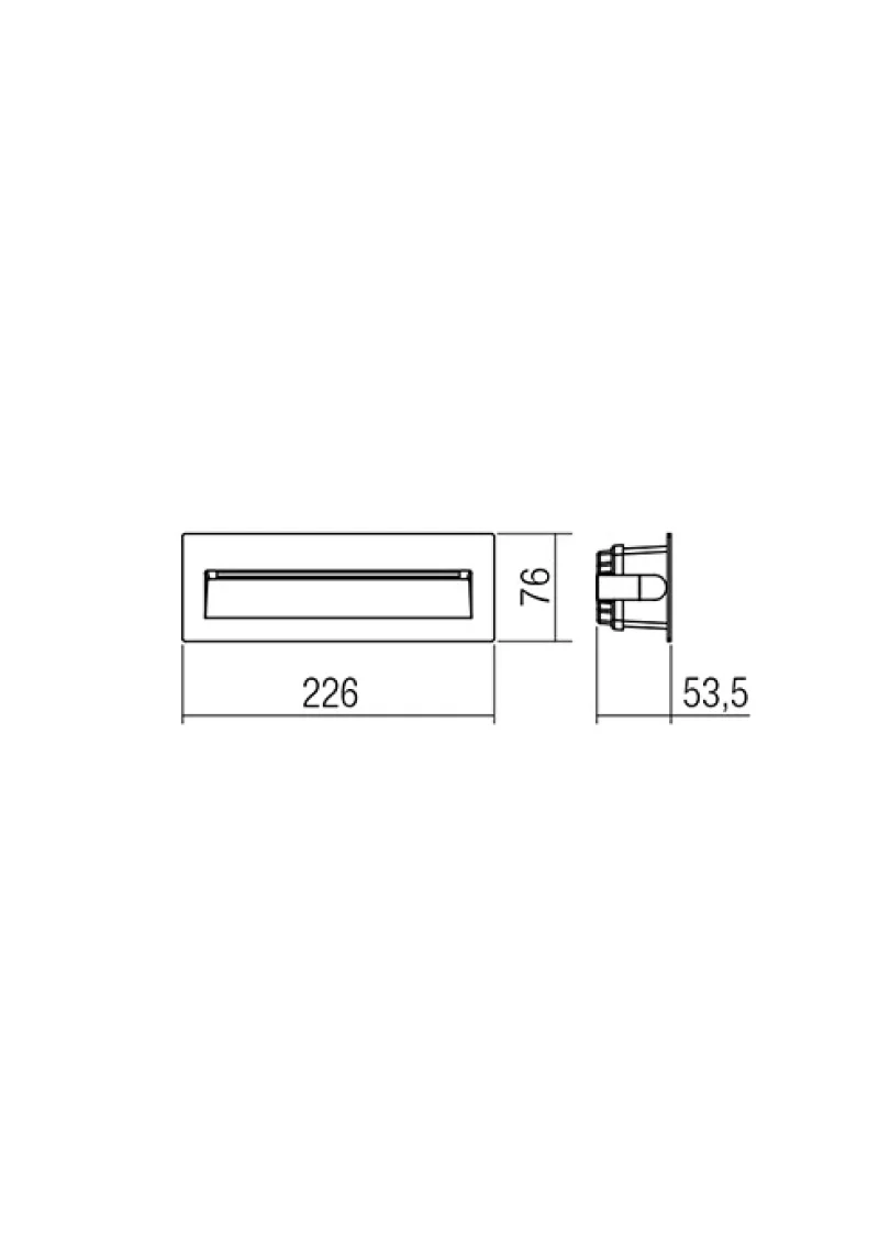 Igor 9091 – REDO LED фасадна луна за вграждане в стена в бял, 6W, 3000K, IP54