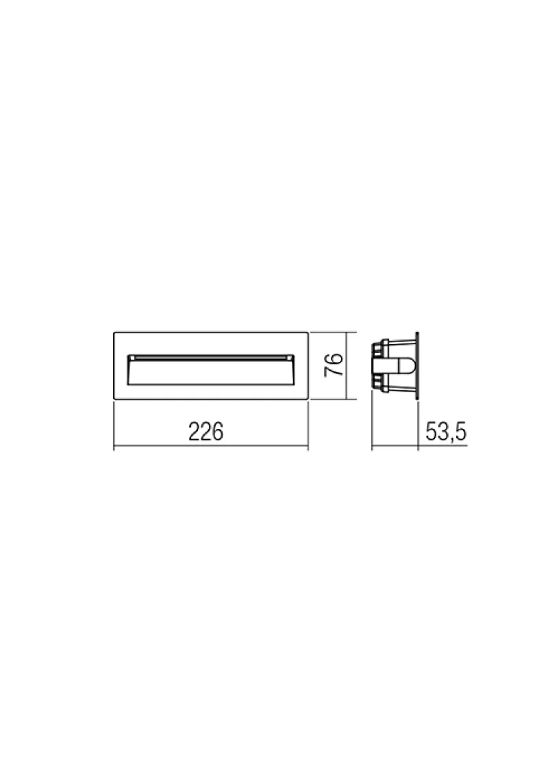 Igor 9092 – REDO LED фасадна луна за вграждане в стена в тъмно сив, 6W, 3000K, IP54