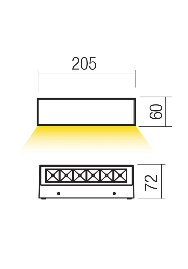 Aroos 90921 – REDO LED facade wall light in dark grey, 7.5W, 3000K, IP65
