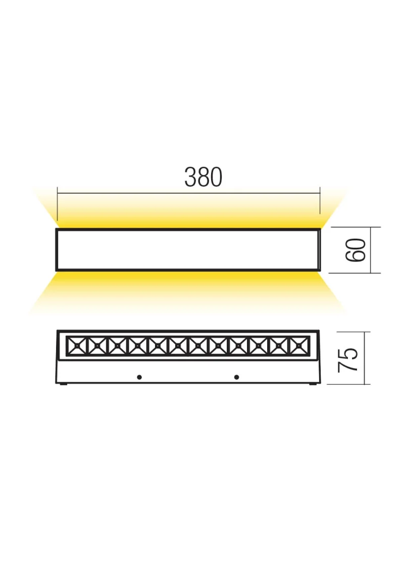 Aroos 90936 – REDO LED facade wall light in dark grey, 30W, 2700K, IP65