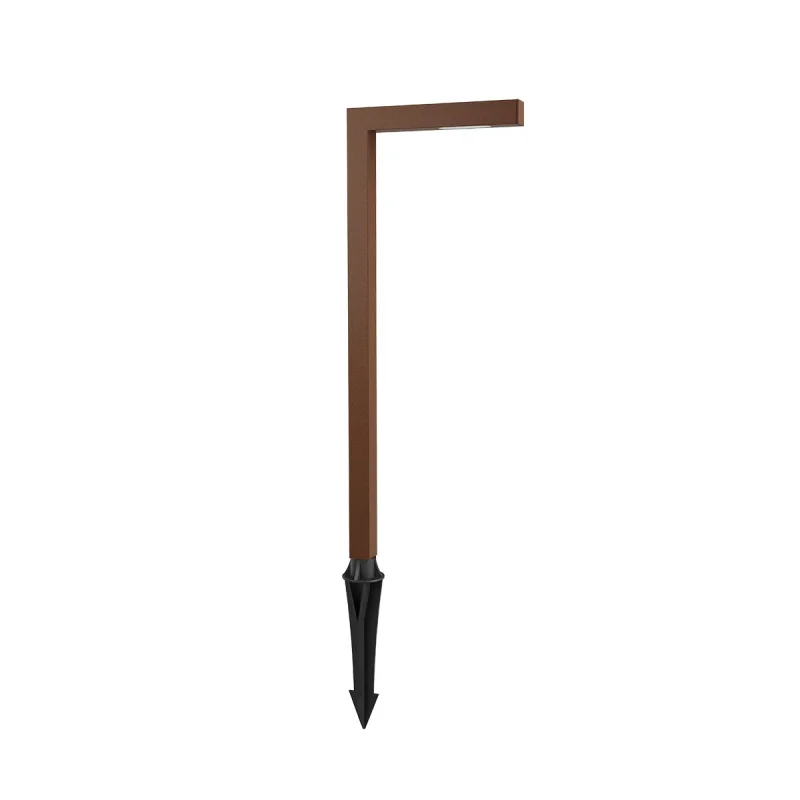 In-Ground Lights Armin 90954 – REDO LED garden bollard with spike light in-ground in rust-brown, 7W, 3000K, IP65