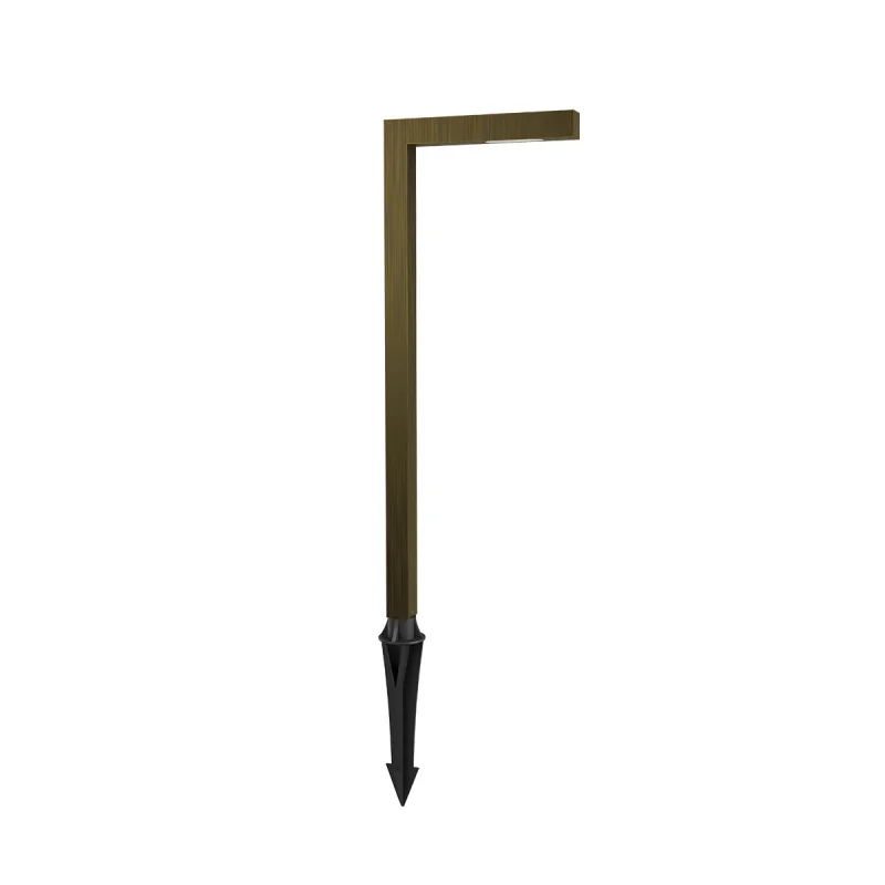 In-Ground Lights Armin 90955 – REDO LED garden bollard with spike light in-ground in antique brass, 7W, 3000K, IP65