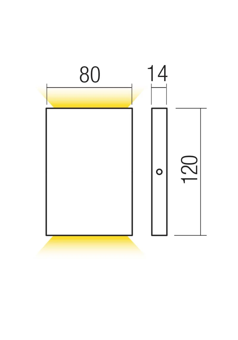Zipper 90965 – REDO LED фасаден аплик в античен месинг, 2X3W, 3000K, IP65
