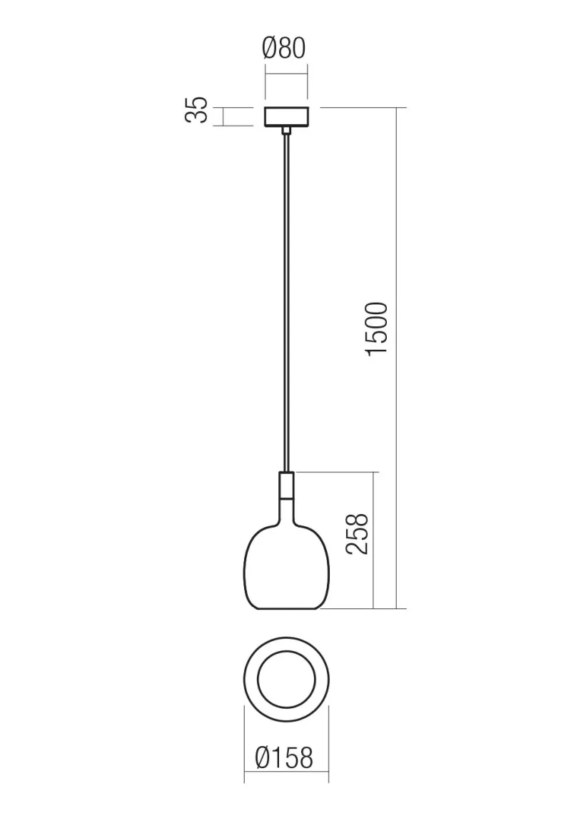 Potter 90966 – REDO градински пендел в слонова кост, 1X10W, IP65