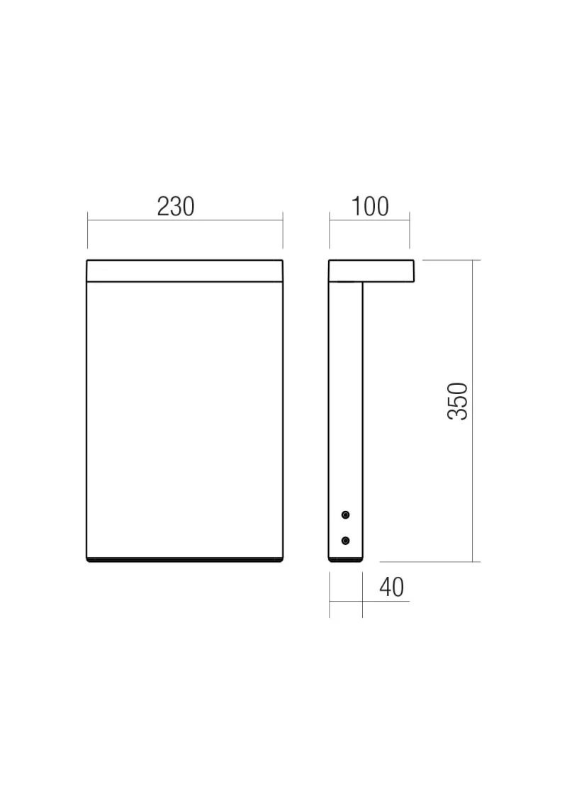 Kant 91034 – REDO LED garden bollard in matt black, 15W, 2700K, IP65