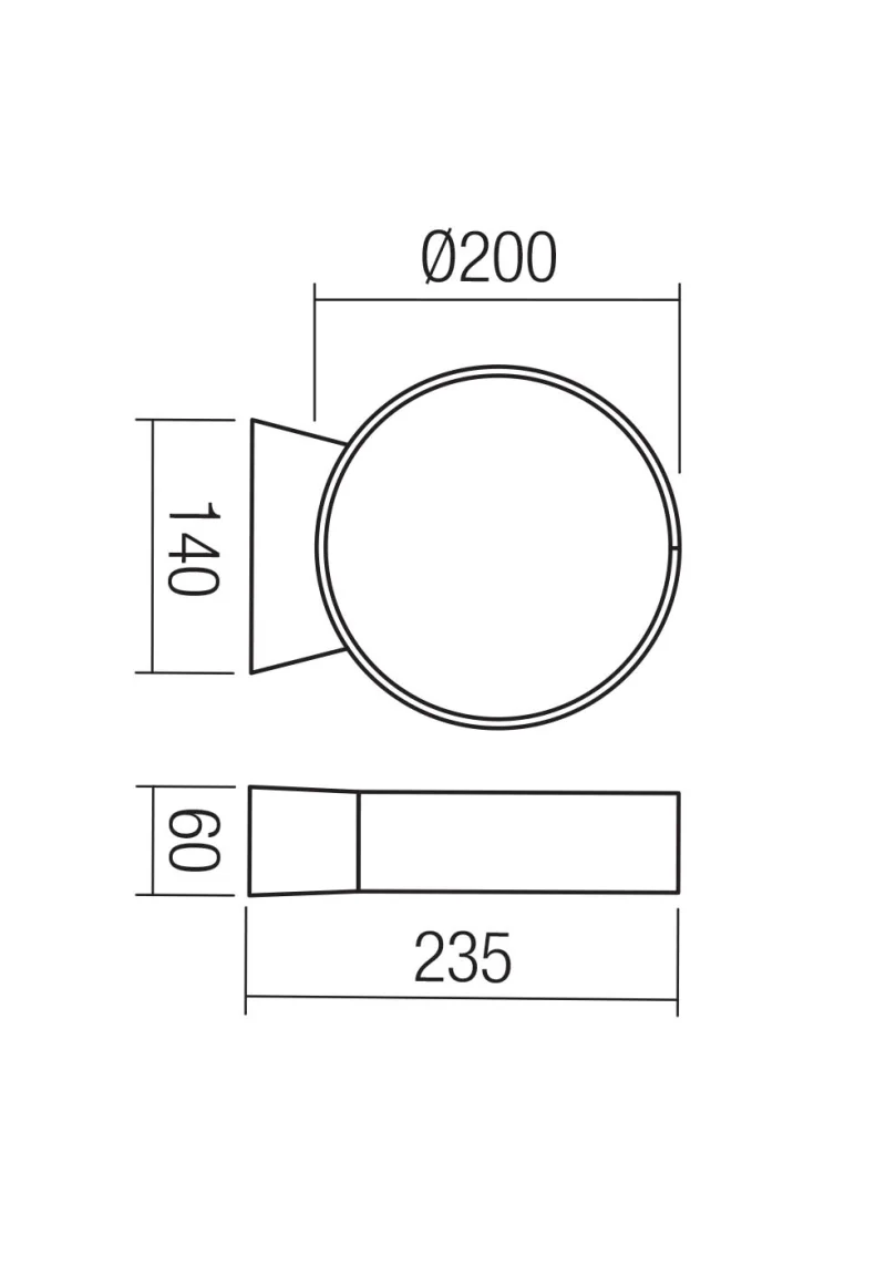 Oniro 91060 – REDO LED фасаден аплик в тъмно сив, 8W, 2700K, IP65