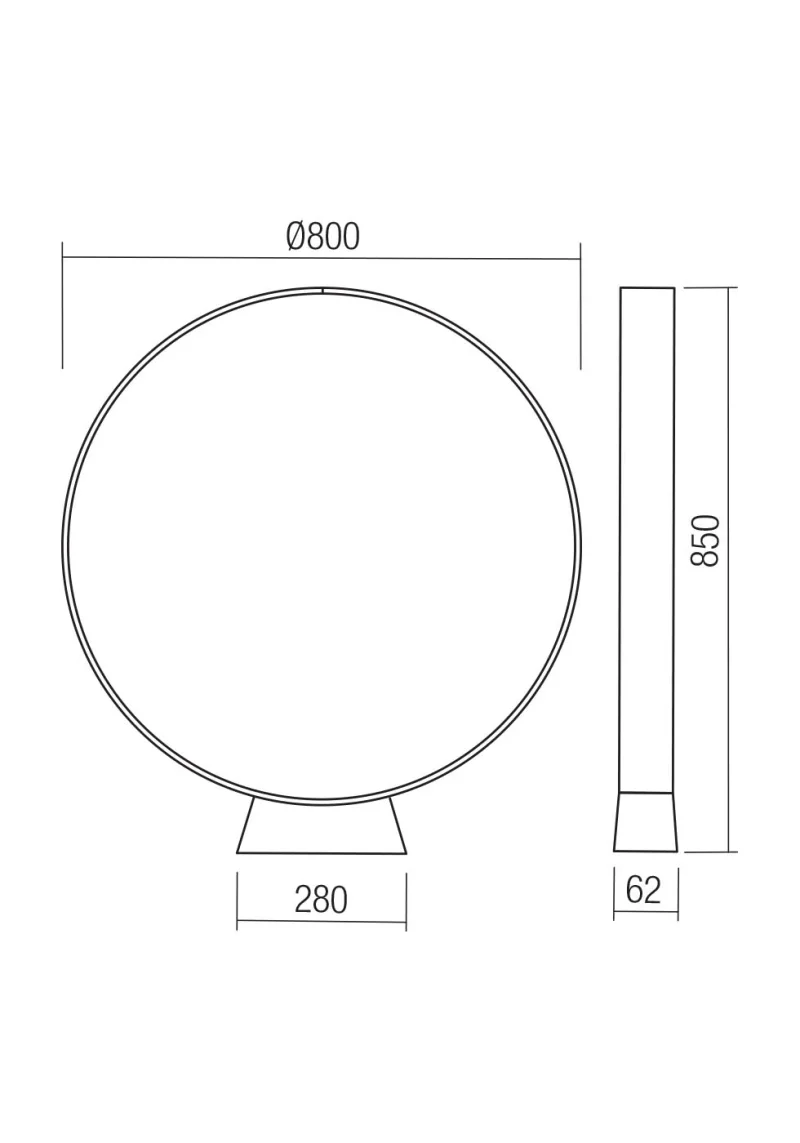 Oniro 91072 – REDO LED градински стълб в тъмно сив, 20W, 2700K, IP65