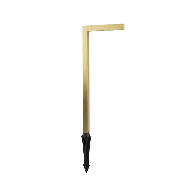 In-Ground Lights Armin 91078 – REDO LED garden bollard with spike light in-ground in brass, 7W, 2700K, IP65