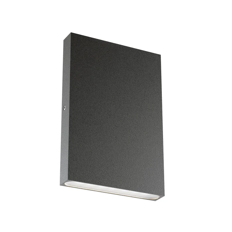 Outdoor Wall Lights Zipper 91094 – REDO LED facade wall light in matt black, 2X3W, 3000K, IP65