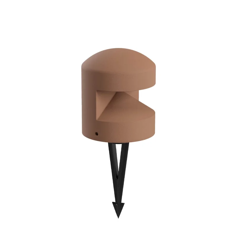 In-Ground Lights Cliff 91102 – REDO LED garden bollard with spike light in-ground in terracotta, 8W, 3000K, IP65