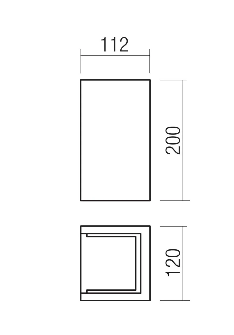 Petra 91154 – REDO LED фасаден аплик в слонова кост, 2X6W, 3000K, IP54