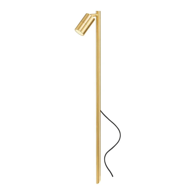 In-Ground Lights Stake 91171 – REDO garden floodlight with spike light in-ground in natural brass, 1X7W, IP65