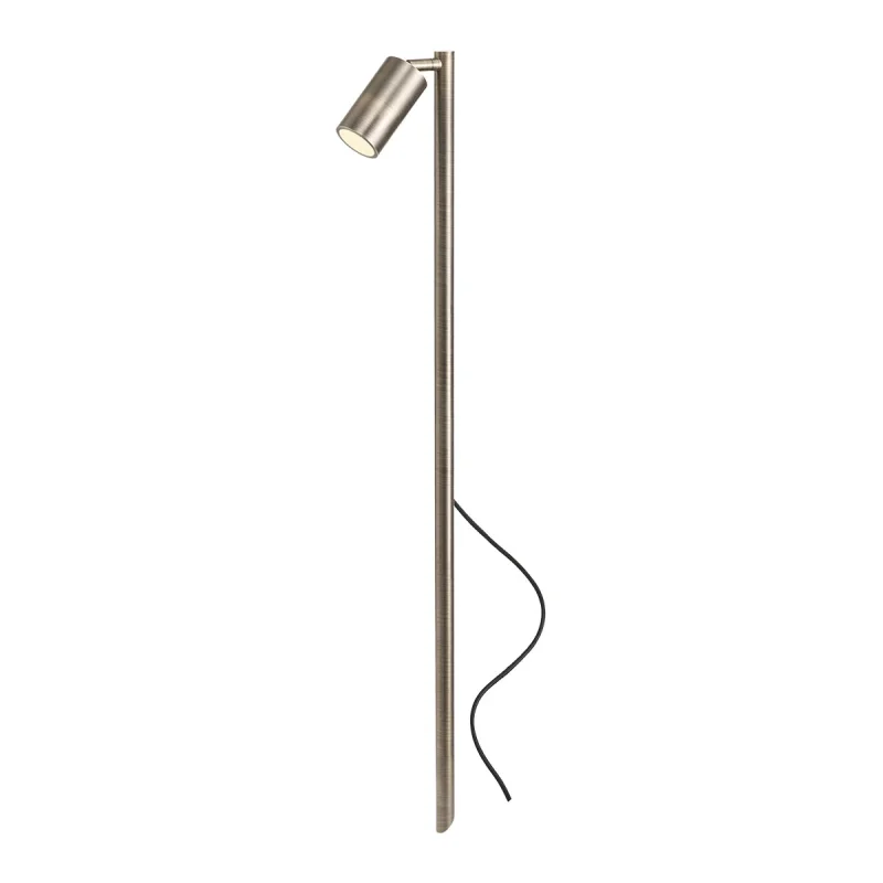 In-Ground Lights Stake 91172 – REDO garden floodlight with spike light in-ground in antique brass, 1X7W, IP65