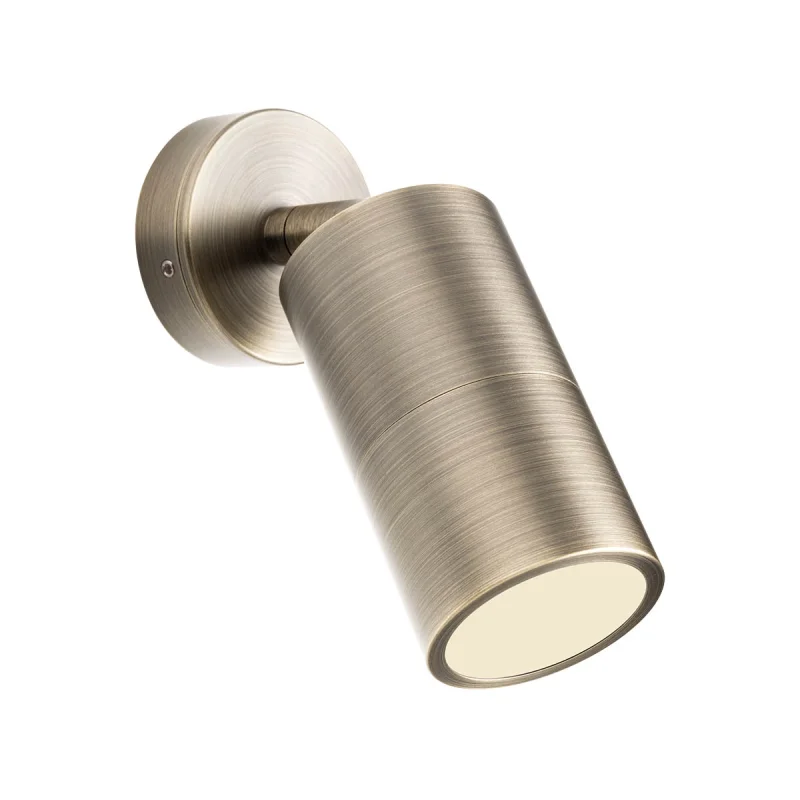 Outdoor Wall Lights Stake 91178 – REDO facade spotlight in antique brass, 1X7W, IP65