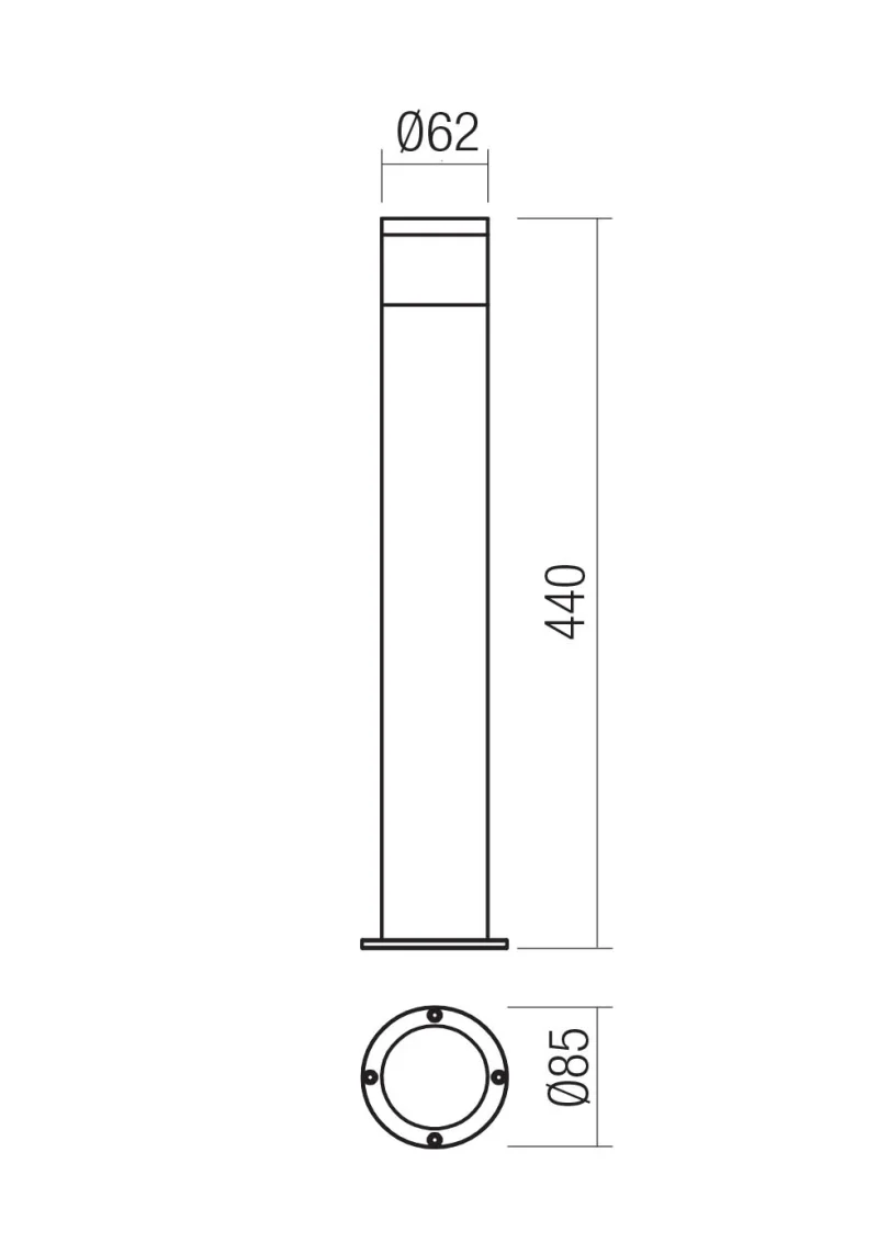 Stake 91182 – REDO градински стълб в античен месинг, 1X7W, IP65