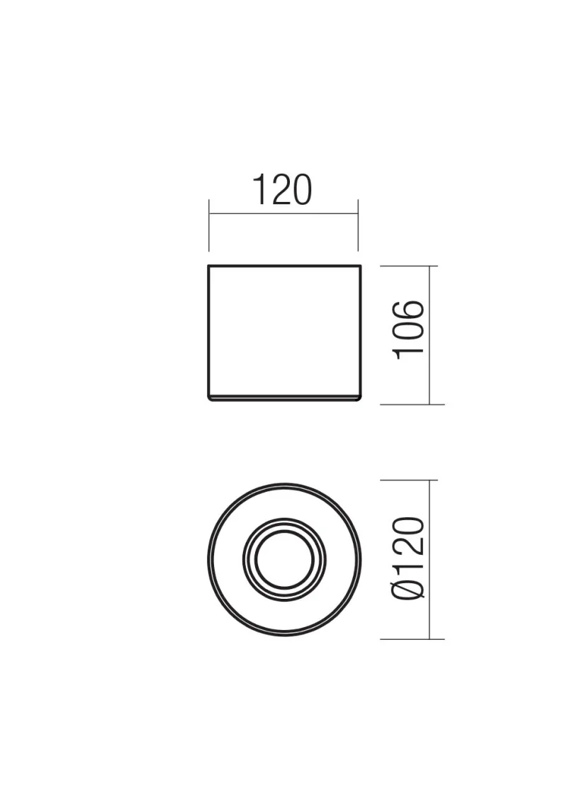 Funn 91188 – REDO LED фасадна луна за външен монтаж в теракота, 9W, 3000K, IP65