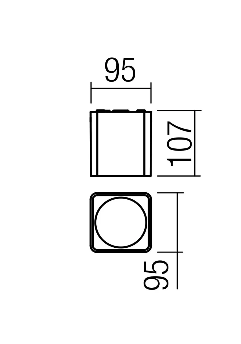 Xia 91213 – REDO LED facade downlight for outdoor mounting in matt white, 1x19W, 3000K, IP65