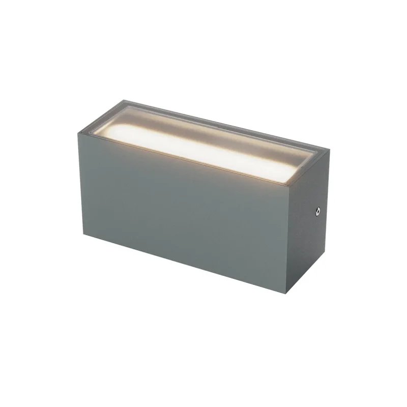 Outdoor Wall Lights Limas 91224 – REDO LED facade wall light in dark grey, 2x12W, 2700K, IP65