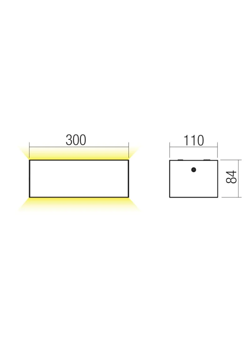 Limas 91233 – REDO LED facade wall light in rust-brown, 2x20W, 2700K, IP65