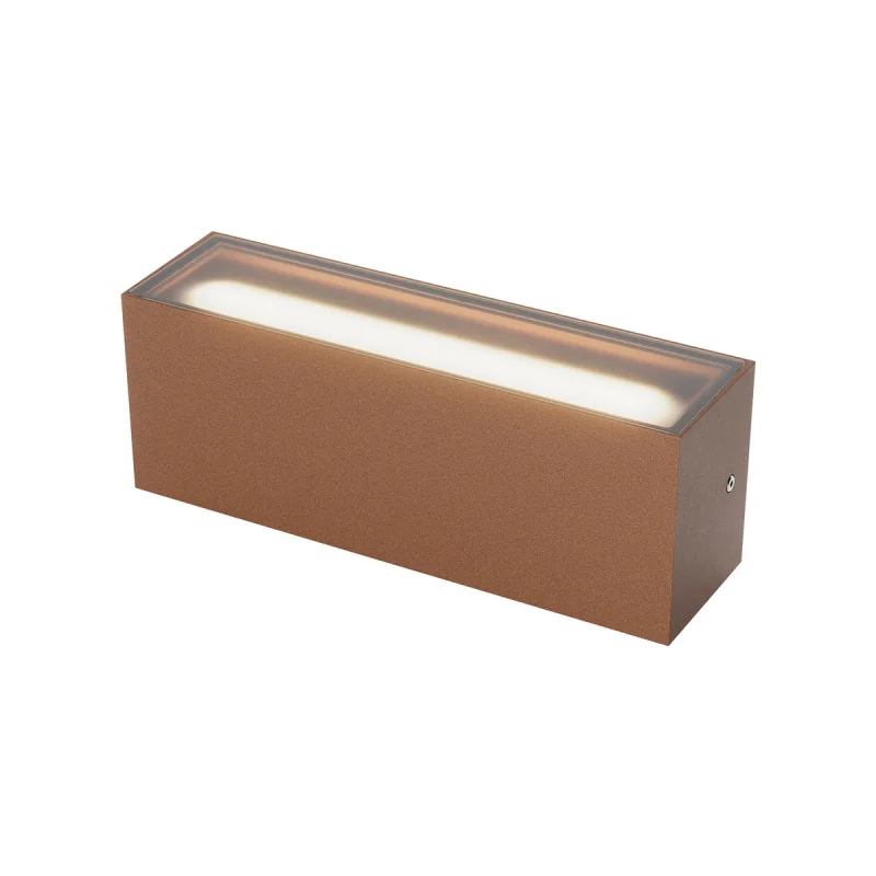 Outdoor Wall Lights Limas 91233 – REDO LED facade wall light in rust-brown, 2x20W, 2700K, IP65