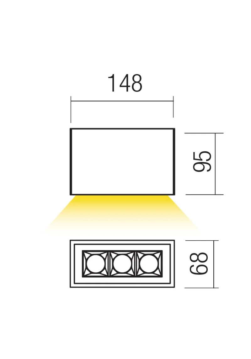 Aroos 91235 – REDO LED фасадна луна за външен монтаж в матово бял, 9W, 2700K, IP65