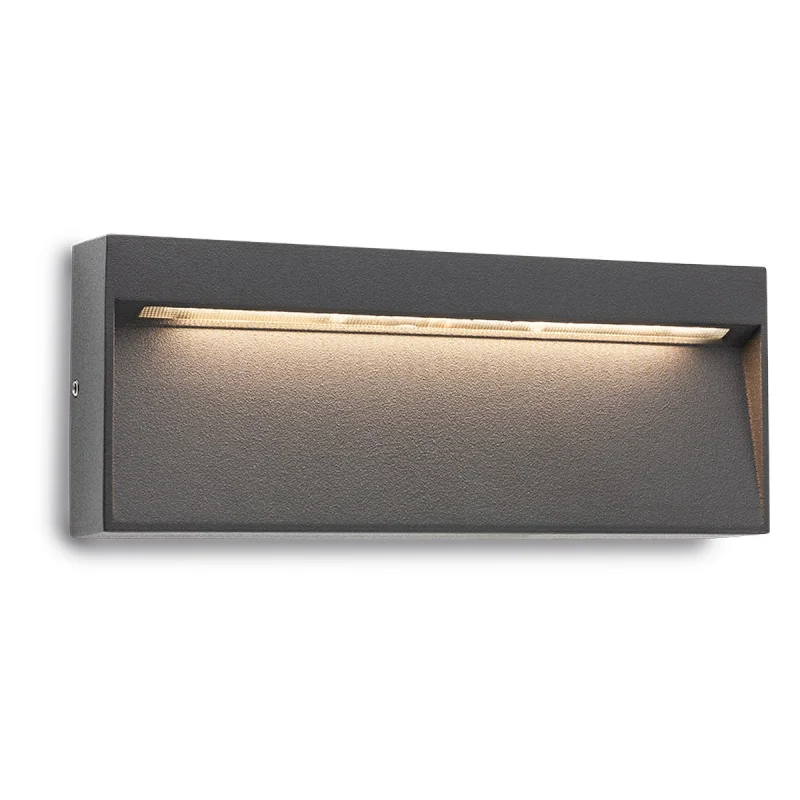 Outdoor Downlights Even 9153 – REDO LED facade downlight for outdoor mounting in anthracite, 6W, 3000K, IP54