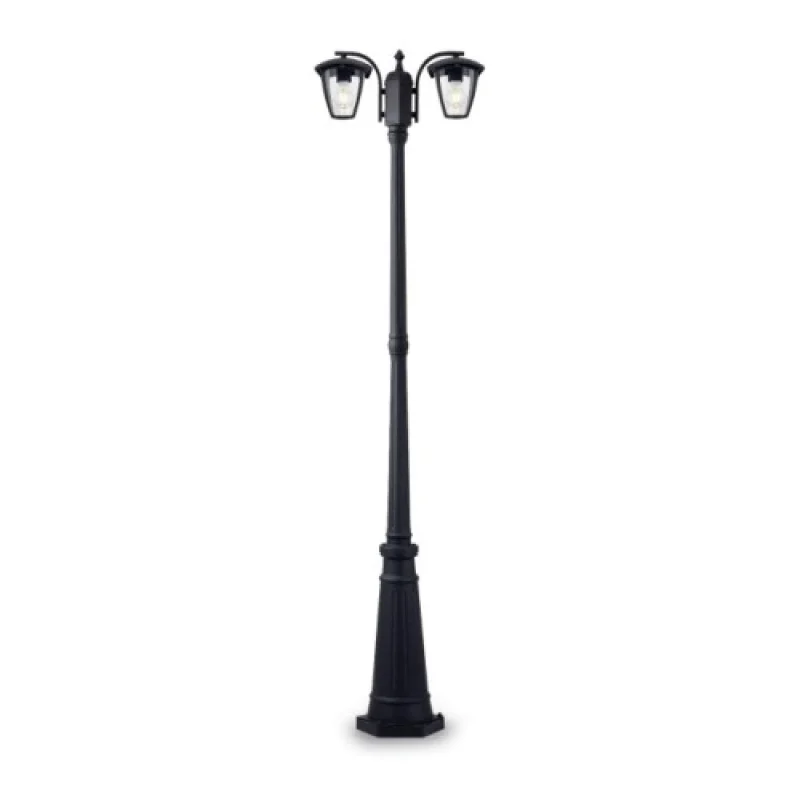 Bollard Lights Edmond 9158 – Smarter garden bollard in black, 2X28W
