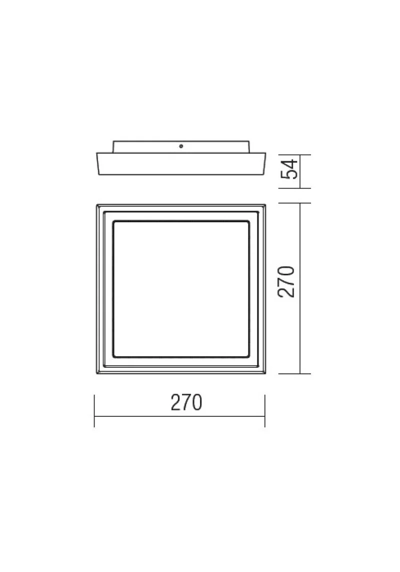 Bezel 9188 – REDO LED facade ceiling light in dark brown, 1X25W, 3000K, IP54