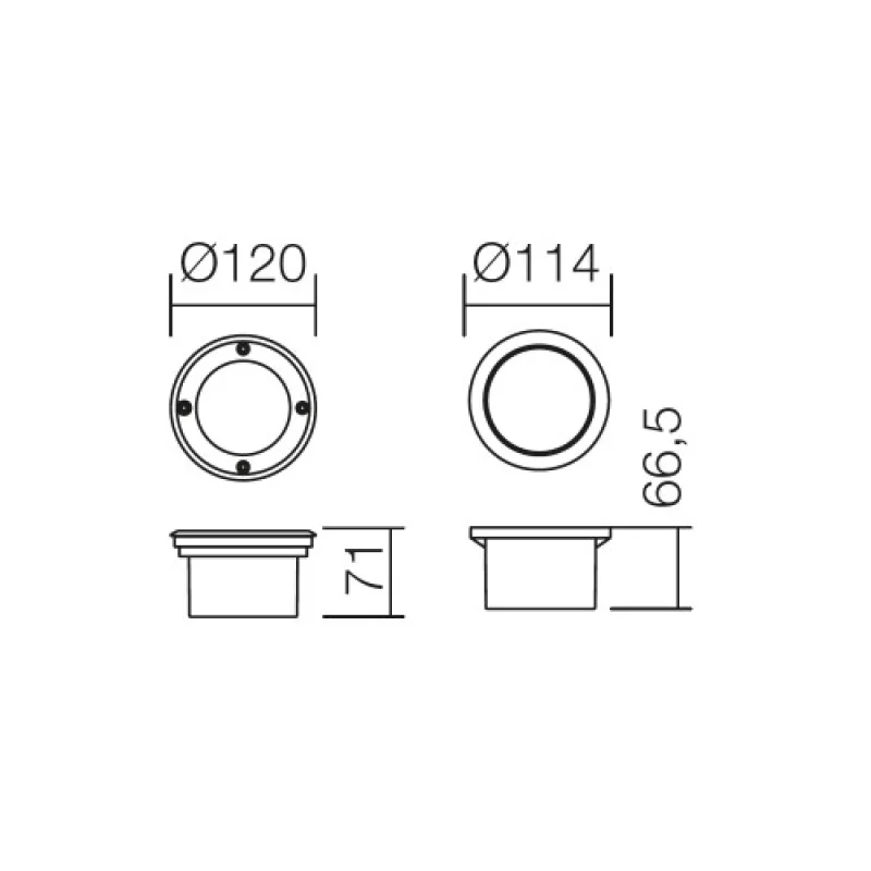 Lokki... 9236 – Smarter луна за вграждане в земя в алуминий, 1X9W, IP67
