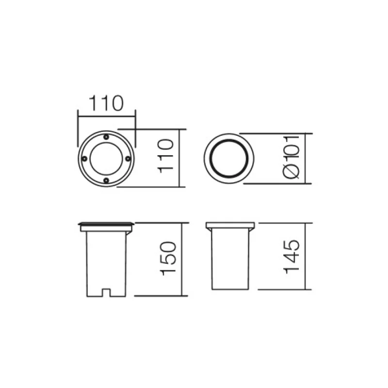 Lokki... 9385 – Smarter луна за вграждане в земя в алуминий, 1X28W, IP67