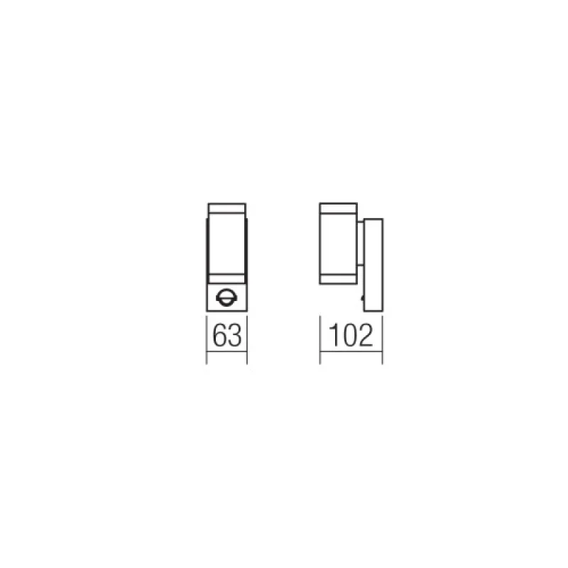 Vince 9453 – Smarter LED facade wall light in dark grey, 2X3W, 3000K, IP54