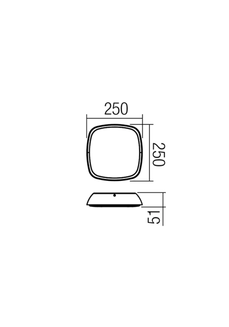 Twill 9544 – REDO LED фасаден плафон в антрацит, 20W, 4000K, IP65