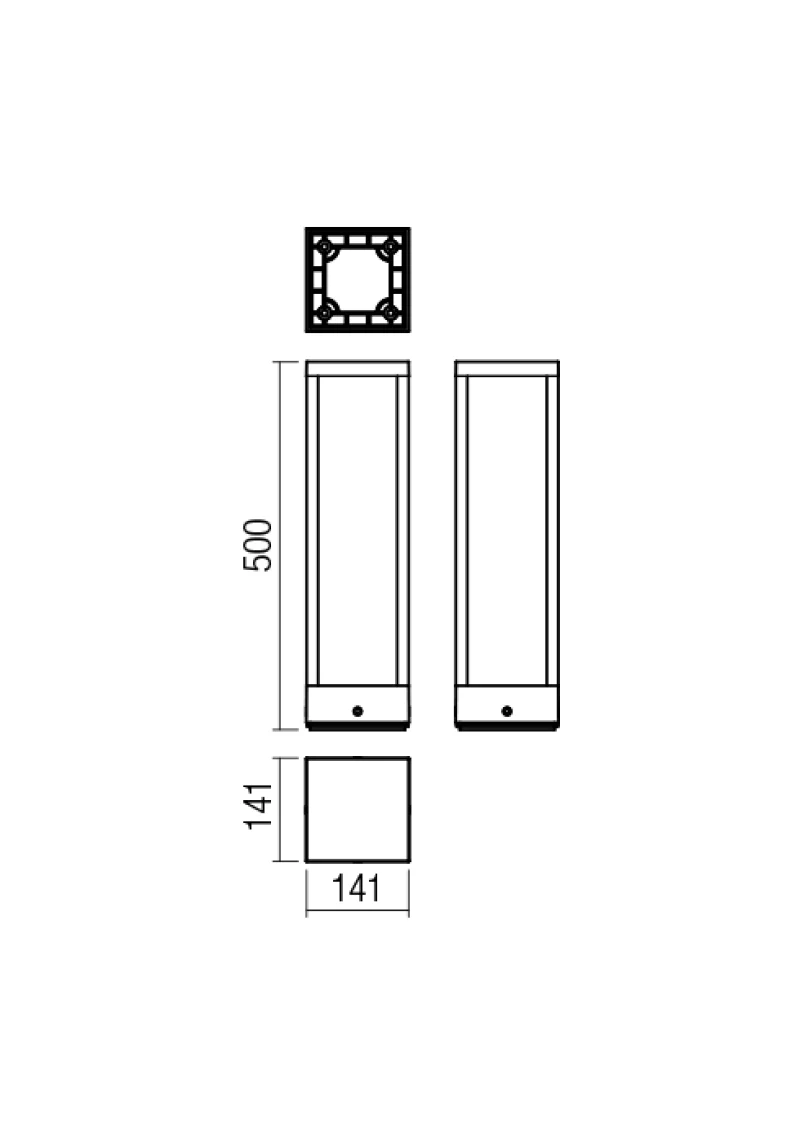 Tower 9578 – REDO LED градински стълб в антрацит, 15W, 3000K, IP54