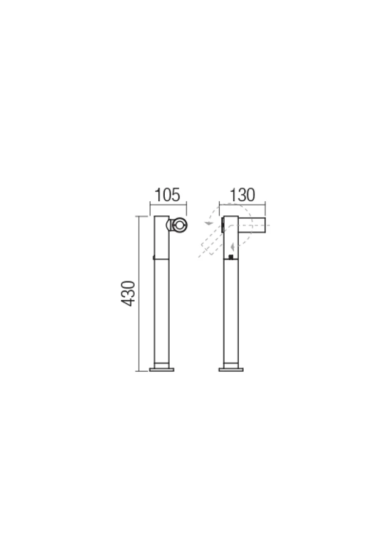 Oblik 9579 – REDO LED градински стълб в антрацит, 1X4,5W, 3000K, IP65
