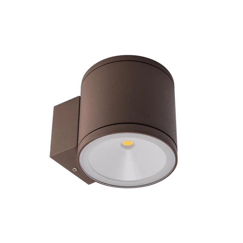 Външно стенно осветление Eta 9597 – REDO LED фасаден аплик в тъмно кафяв, 1x6W, 4000K, IP54
