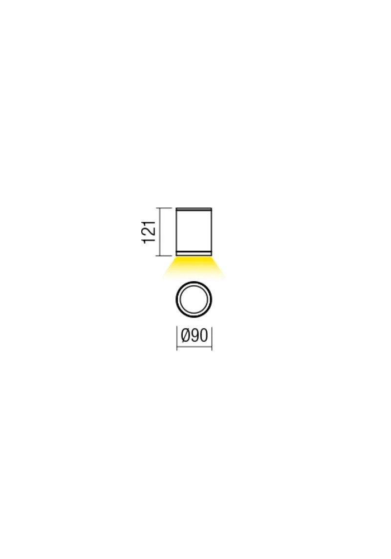 Eta 9598 – REDO LED фасадна луна за външен монтаж в антрацит, 6W, 3000K, IP54