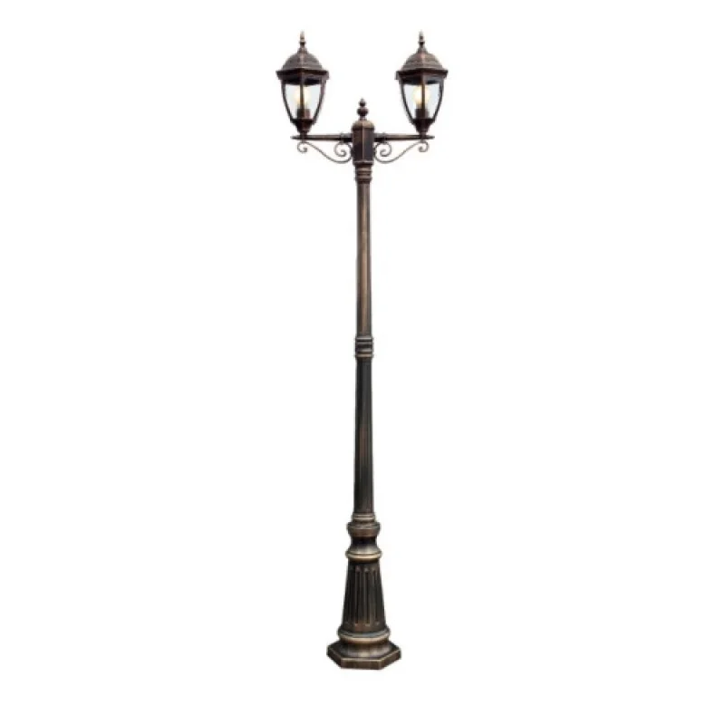 Външни стоящи лампи Sevilla 9609 – Smarter градински стълб в антично черен, 2X42W