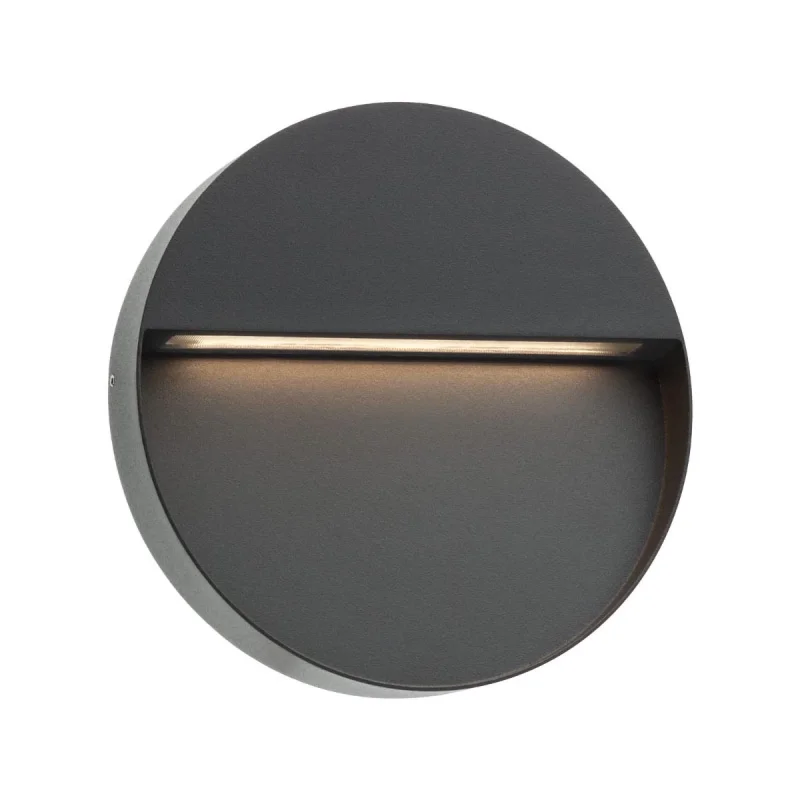 Outdoor Downlights Even 9624 – REDO LED facade downlight for outdoor mounting in anthracite, 9W, 3000K, IP54