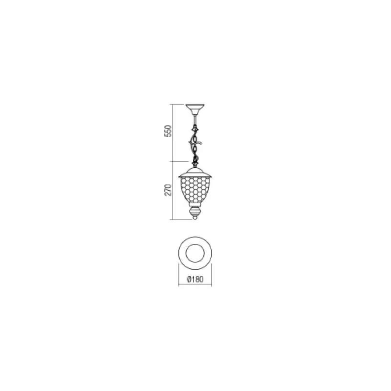 Matera 9632 – Smarter garden pendant in black, 1x42W