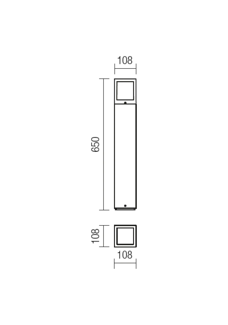 Brick 9645 – REDO градински стълб в ръждиво кафяв, 1x23W, IP54