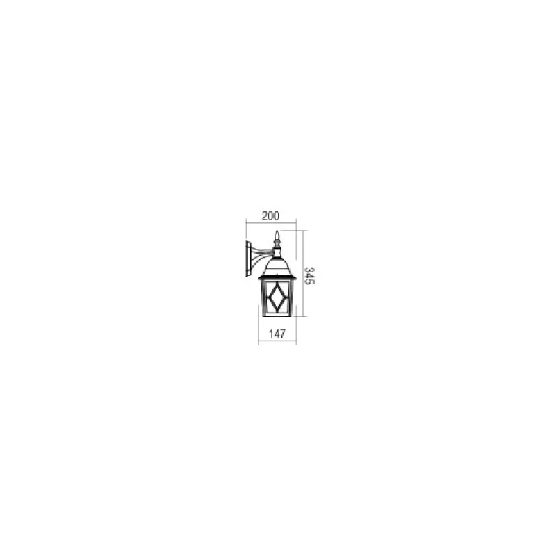 Melton 9675 – Smarter garden wall light in antique white, 1x42W