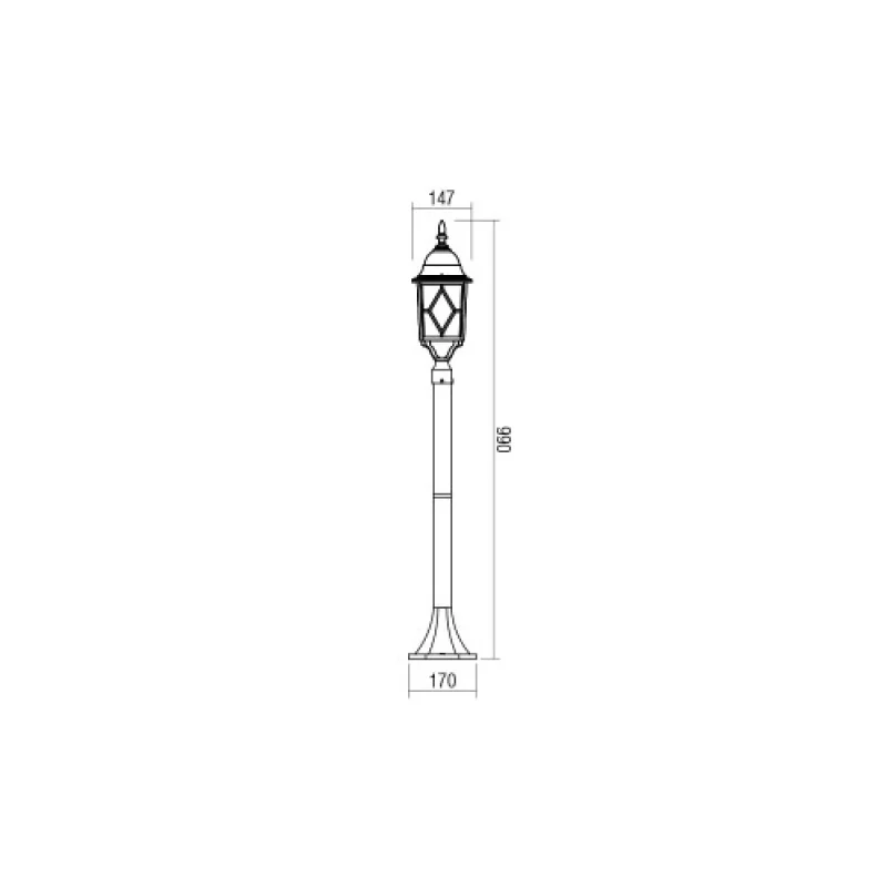 Melton 9711 – Smarter garden bollard in antique white, 1x42W