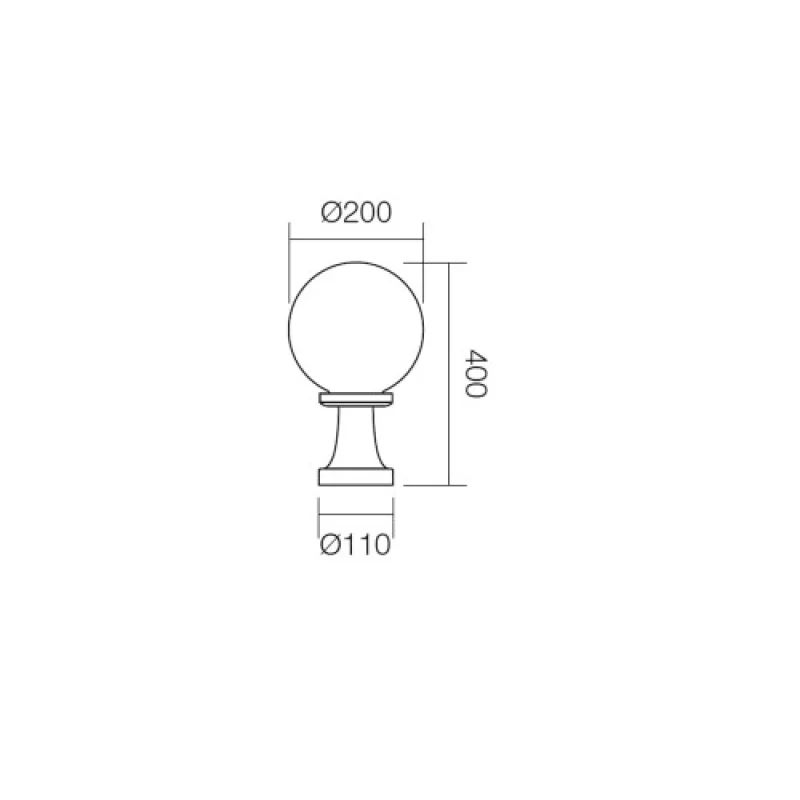 Sfera 9765 – Smarter градински стълб в черен, 1X28W