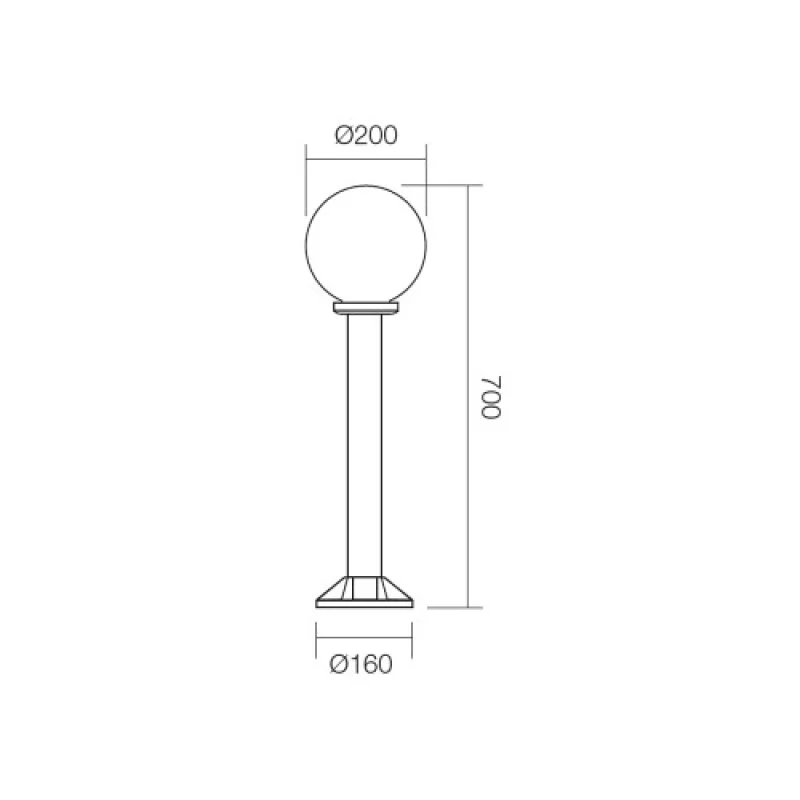 Sfera 9769 – Smarter garden bollard in black, 1X28W