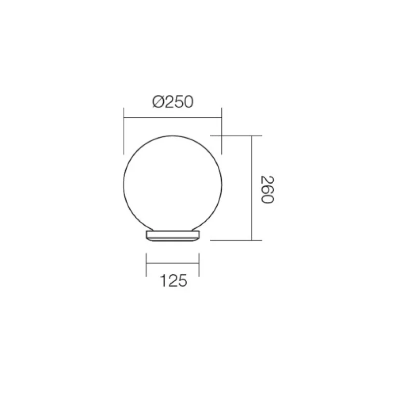 Sfera 250... 9770 – Smarter градинска сфера за стълб в черен, 1X42W