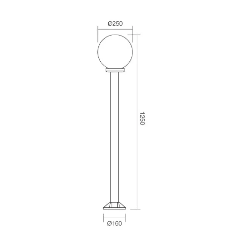 Sfera 9776 – Smarter градински стълб в черен, 1X42W